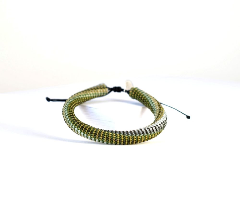 Iterum Men's Bracelet in Serene Olive Variation - PORTOMEA JEWELRY ITERUM COLLECTION