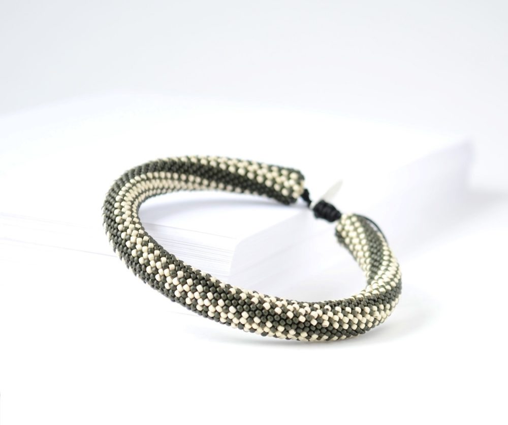 Men's Bangle in Dark Olive PORTOMEA & MEMENTO COLLECTION