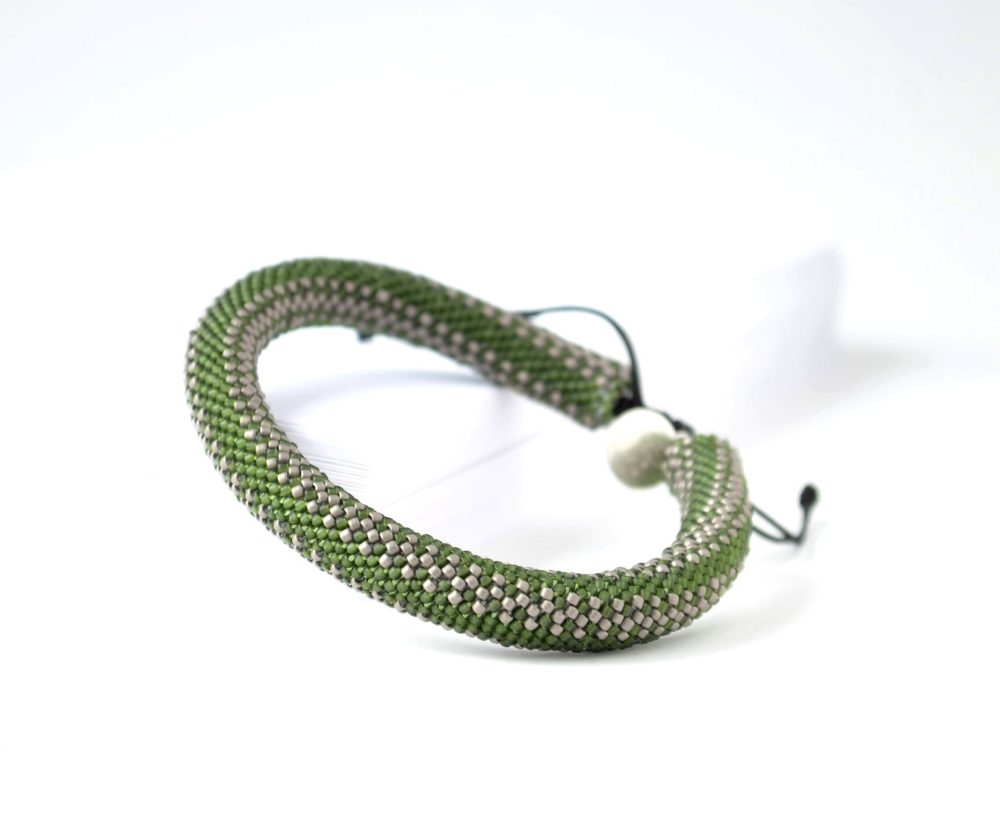 Men's Bangle in Fern and Linen PORTOMEA & MEMENTO COLLECTION