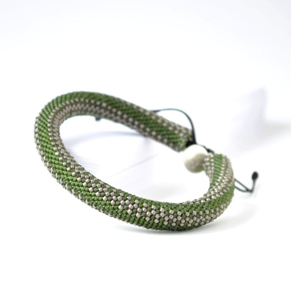 Men's Bangle in Fern and Linen PORTOMEA & MEMENTO COLLECTION