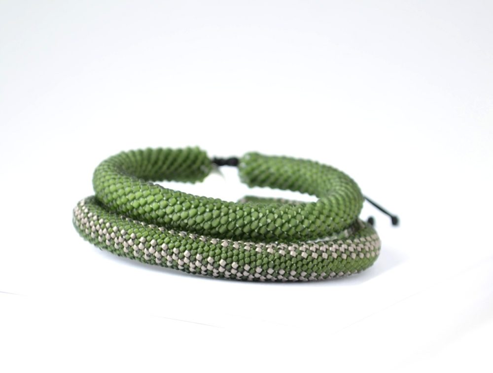 Men's Bangle in Fern and Linen PORTOMEA & MEMENTO COLLECTION