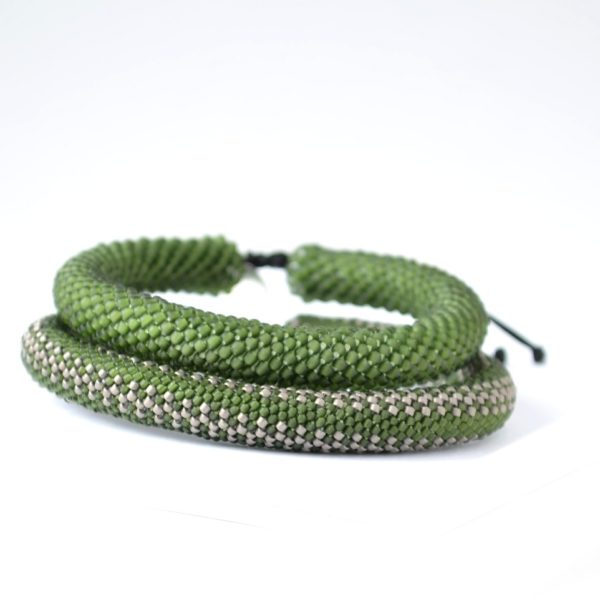 Men's Bangle in Fern and Linen PORTOMEA & MEMENTO COLLECTION