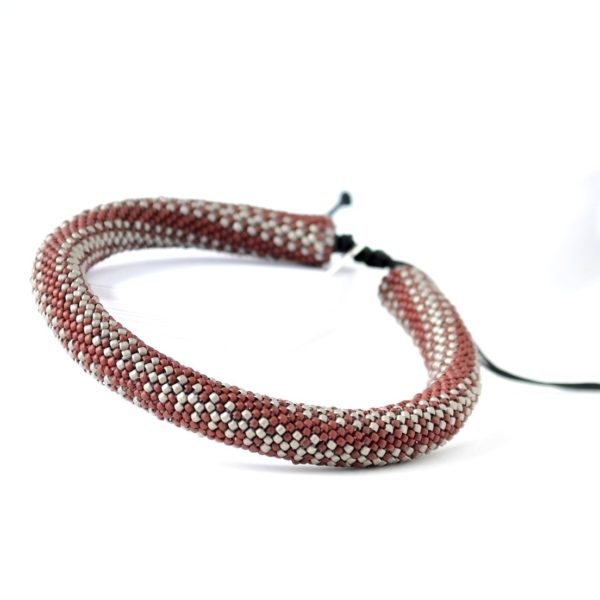 Men's Bangle in Maroon and Linen PORTOMEA & MEMENTO COLLECTION